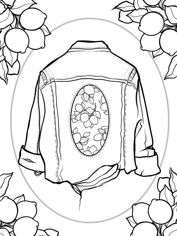 Online coloring book: Lemon jacket coloring page